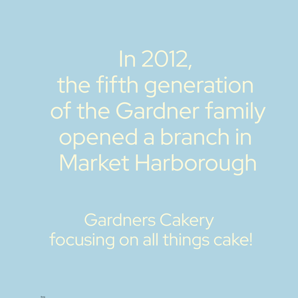 Gardners bakery was opened by the fifth generation of the Gardners in 2012